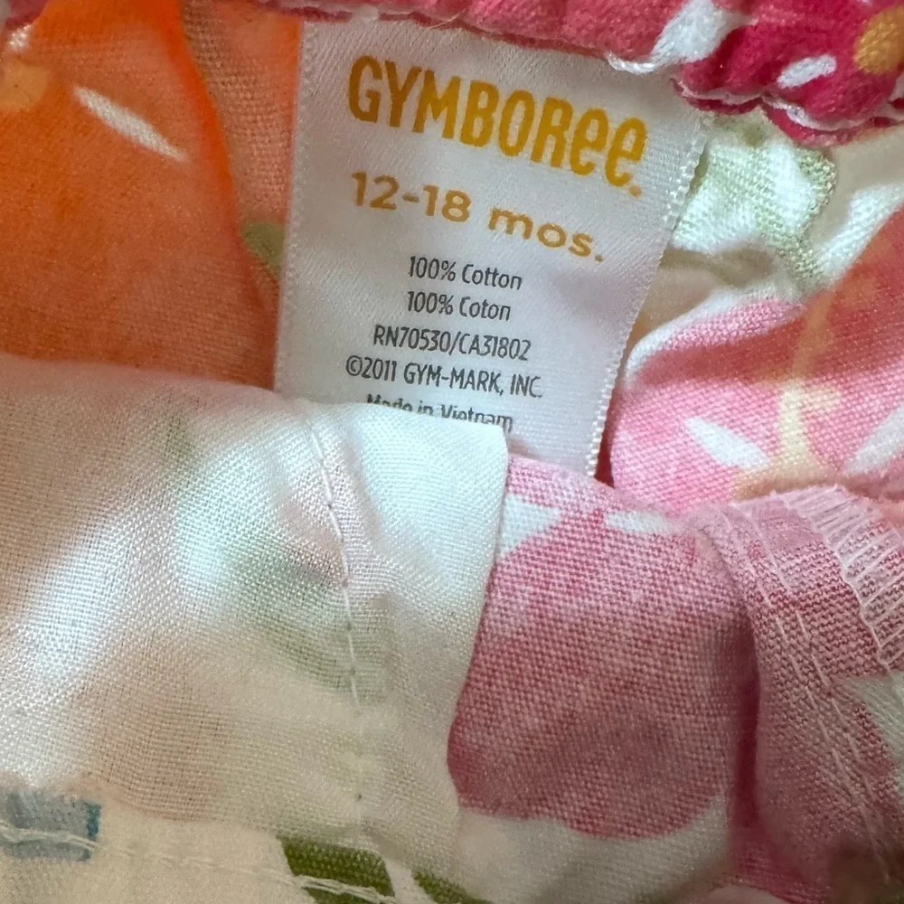 Gymboree Embroidered Graphic Short Sleeve Top And Pull On Shorts Set k155